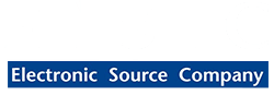 Electronic Source Company Logo White and Blue